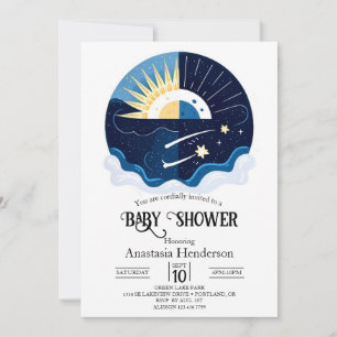 Invitation Baby shower Pastel Magic Stars