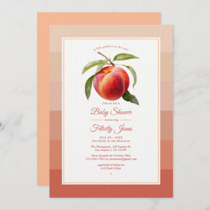 Invitation Baby shower Peach Fuzz