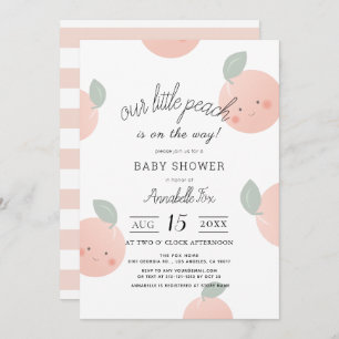 Invitation Baby shower Peaches & Crème Cute Kawaii