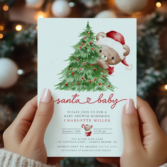 Invitation Baby shower père Noël (Créateur téléchargé)
