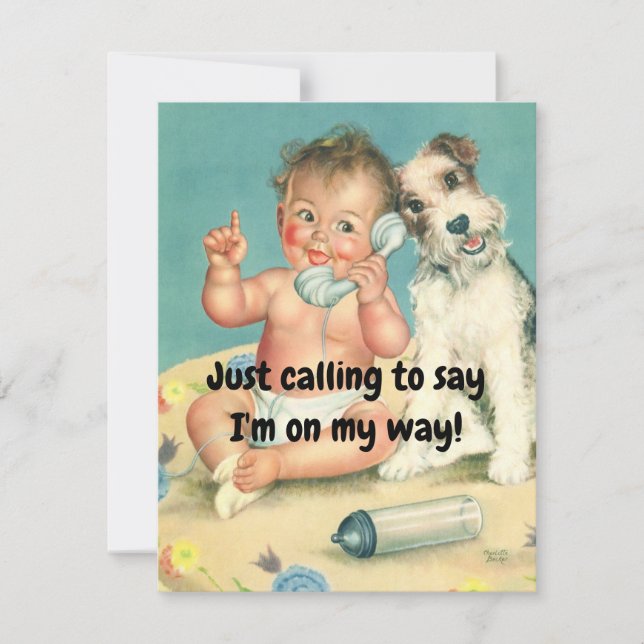 Invitation baby shower personnalisé (Devant)