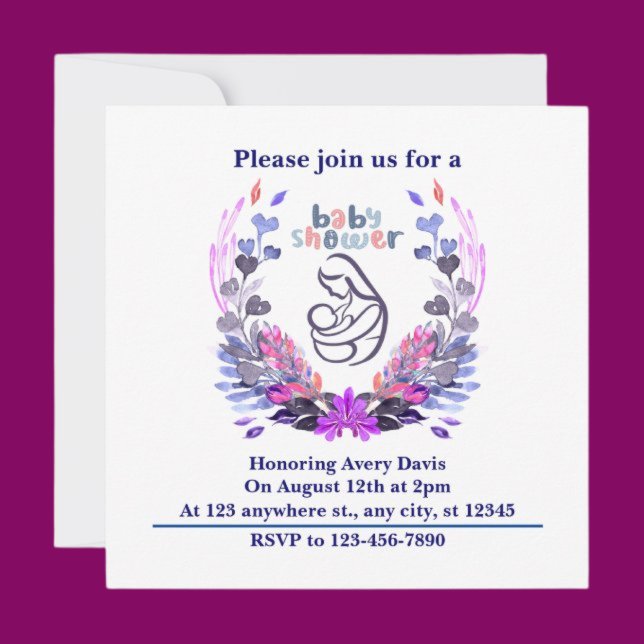 Invitation Baby shower personnalisé (Créateur téléchargé)