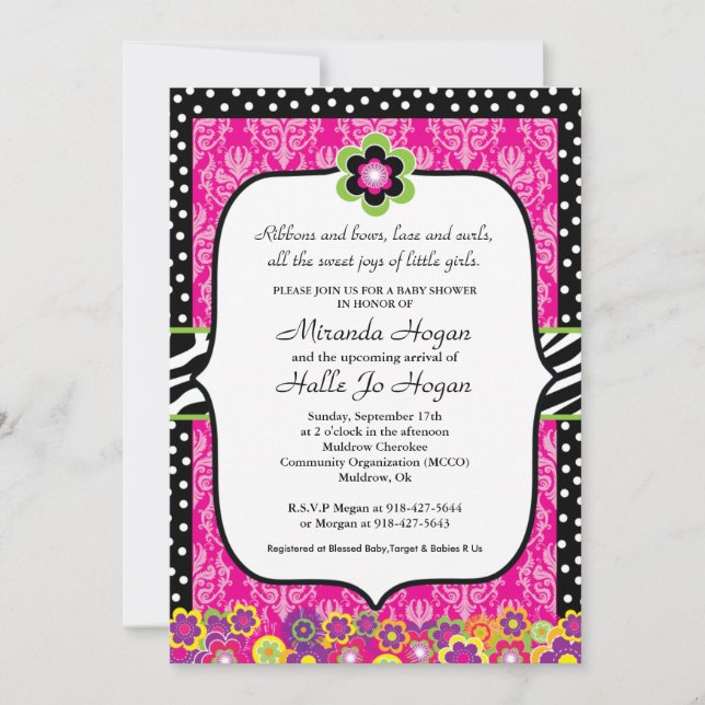 Invitation baby shower - PERSONNALISÉ (Devant)