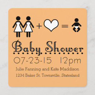Invitation Baby shower personnalisé Icon Modern Maman et Mama