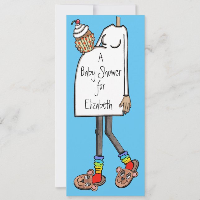 Invitation Baby shower personnalisé Moyen ton de peau (Devant)