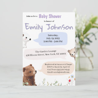 Invitation baby shower - Personnalisée Baby Celebr