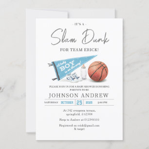 Invitation Baby shower personnel de basket-ball Slam Dunk