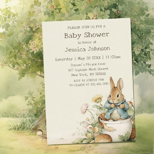 Invitation Baby shower Peter Rabbit
