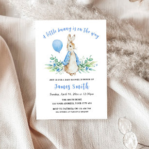 Invitation Baby shower Peter Rabbit