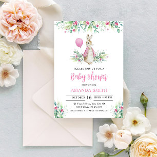 Invitation Baby shower Peter Rabbit