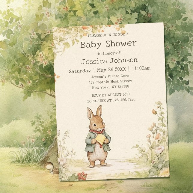 Invitation Baby shower Peter Rabbit (Créateur téléchargé)