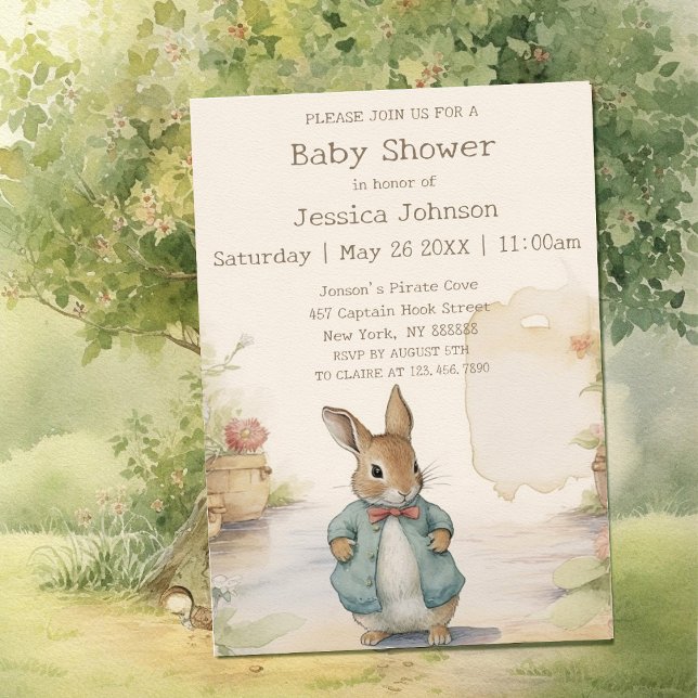 Invitation Baby shower Peter Rabbit (Créateur téléchargé)