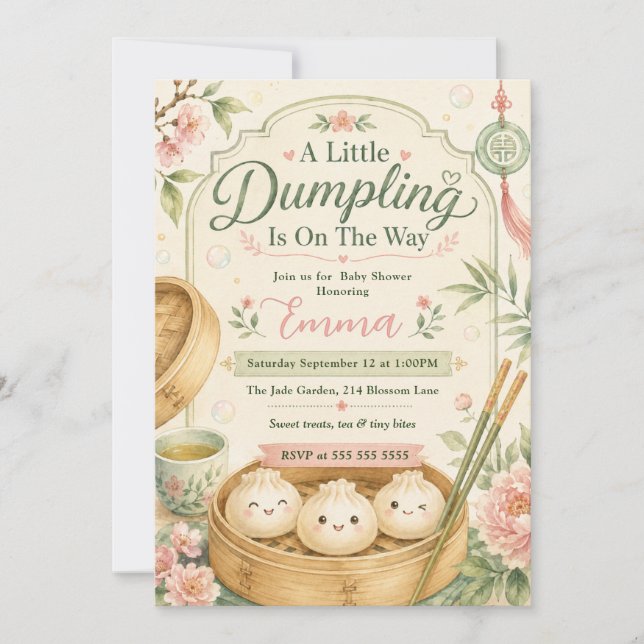 Invitation Baby Shower Petit Bouddha (Devant)