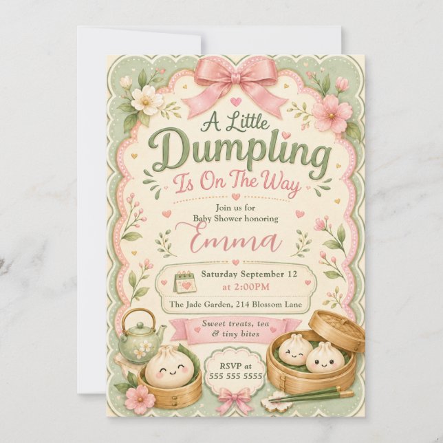 Invitation Baby Shower Petit Bouddha (Devant)