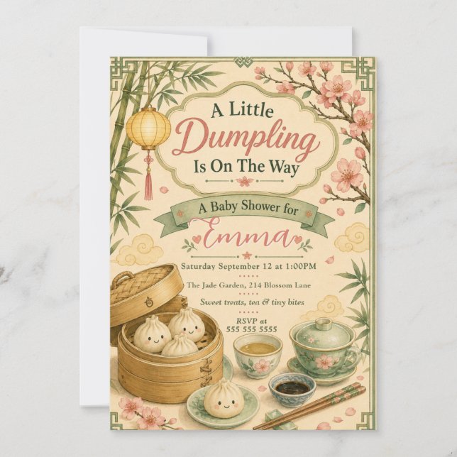 Invitation Baby Shower Petit Bouddha (Devant)
