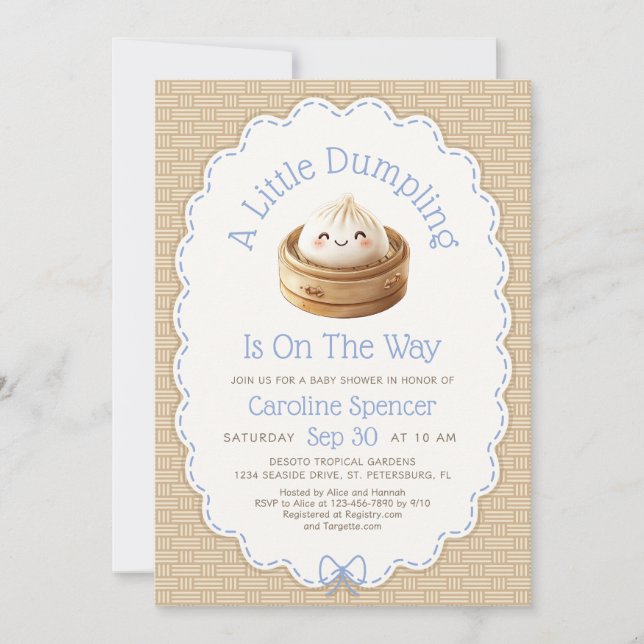 Invitation Baby Shower Petit Bouffi (Devant)