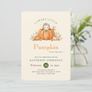 Invitation Baby Shower Petit Citron d'Automne