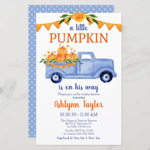 Invitation Baby shower petit Citrouille budget