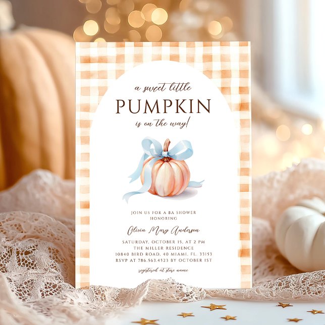 Invitation Baby shower petit Citrouille d'automne (Créateur téléchargé)