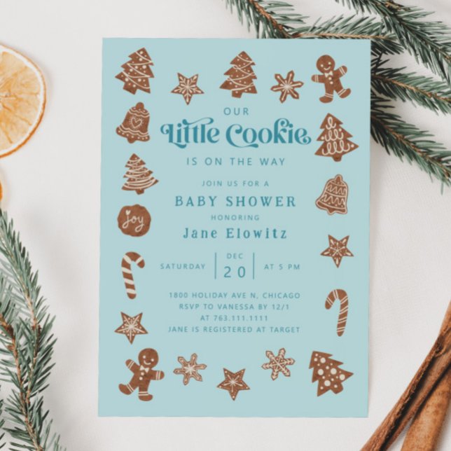 Invitation Baby shower Petit Cookie Boy (Créateur téléchargé)