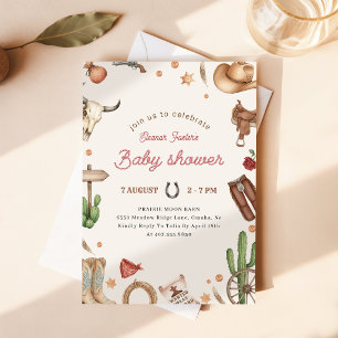 Invitation Baby Shower Petit Cowboy Occidental