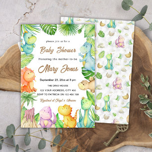 Invitation Baby Shower Petit Dinosaure