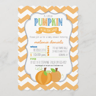 Invitation Baby shower petit garçon Citrouille