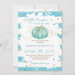 Invitation Baby Shower Petit Garçon Citrouille