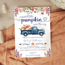 Invitation Baby shower petit garçon Citrouille