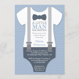 Invitation Baby shower Petit Homme, Arrivé