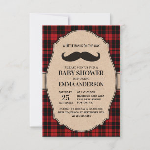 Invitation Baby shower Petit Homme Garçon - Mousta