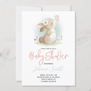 Invitation Baby shower petit lapin