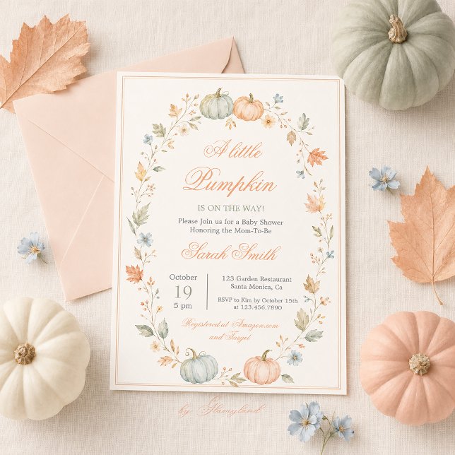 Invitation Baby Shower Petite Citrouille (Créateur téléchargé)