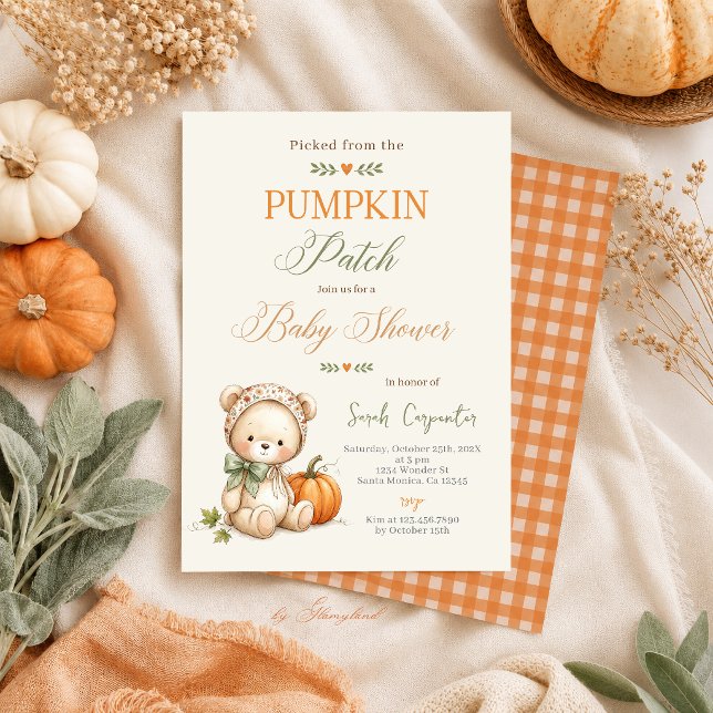 Invitation Baby Shower Petite Citrouille (Créateur téléchargé)