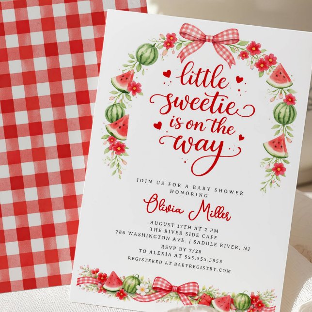 Invitation Baby Shower Petite Douceur Pastèque (Créateur téléchargé)