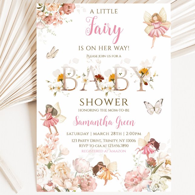 Invitation Baby Shower Petite Fée (Créateur téléchargé)