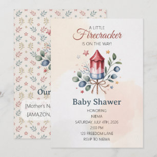 Invitation Baby Shower "Petite Fougasse" du 4 juillet