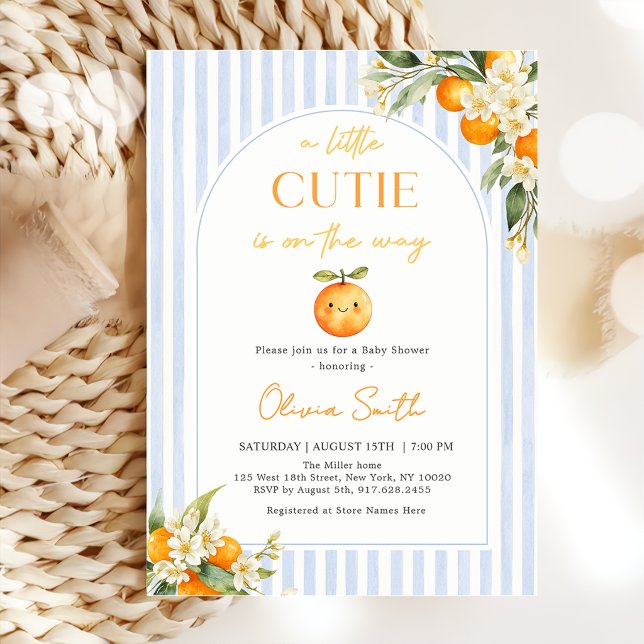 Invitation Baby Shower Petite Orange Citrus (Créateur téléchargé)