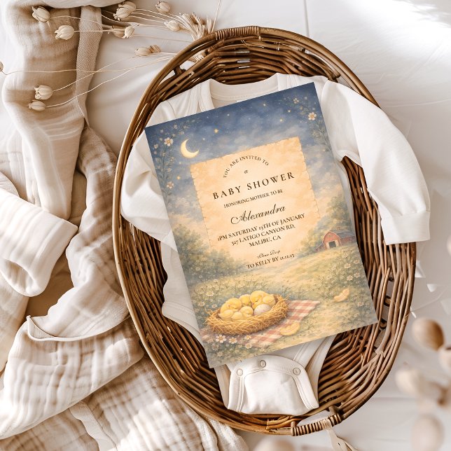 Invitation Baby Shower Petite Poussin de Printemps (Créateur téléchargé)