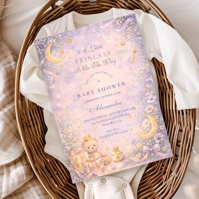Invitation Baby Shower Petite Princesse Céleste (Créateur téléchargé)