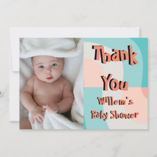 Invitation Baby shower photo Abstrait Arc en ciel