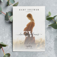 Baby shower photo Monogram Modern Script