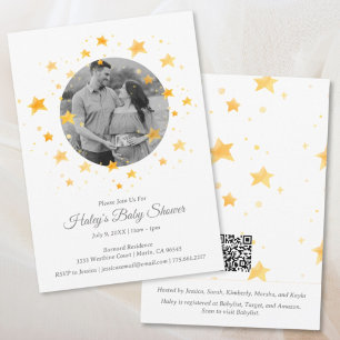Invitation Baby shower photo Twinkle Little Star
