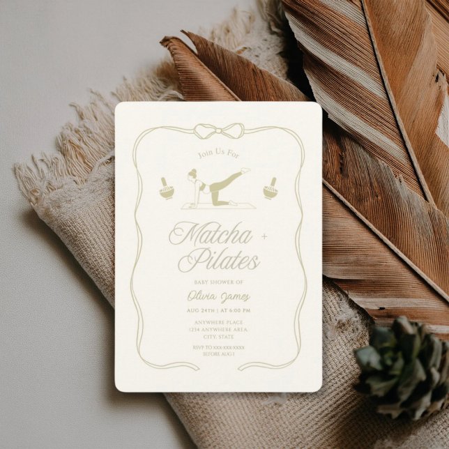 Invitation Baby shower pilates fait main (Créateur téléchargé)