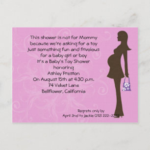 Invitation Baby shower Pink Floral Modern Mom