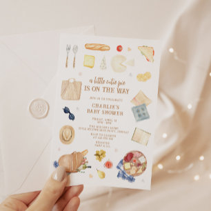 Invitation Baby shower Pique-nique Aquarelle Moderne