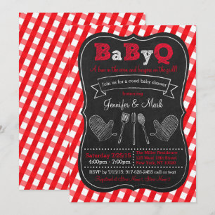 Invitation Baby shower Pique-Nique BBQ