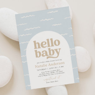 Invitation Baby shower plage