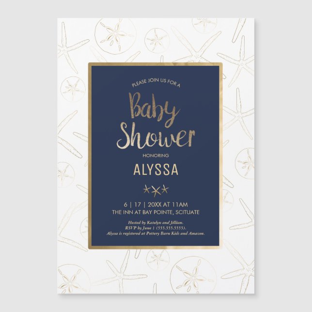 Invitation baby shower - Plage, Nautique (Devant)