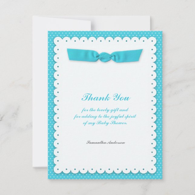 Invitation Baby shower plat Merci (Devant)